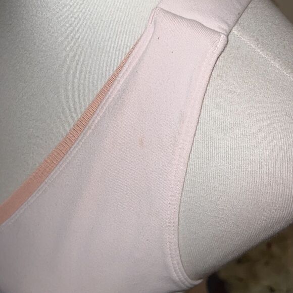 Lululemon Peach Mesh Cross-Front Built in Bra Thick Strap Tank Top Athleisure - Picture 3 of 6